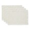 Contemporary Home Living Fringed Rectangular Placemats - 19" - Beige - Set of 4